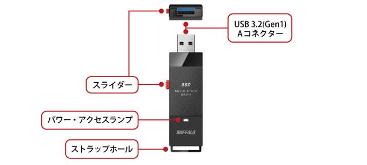 BUFFALO バッファロー SSD-PUT250U3-BKC [外付けSSD / 250GB