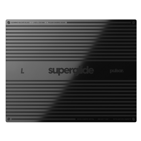 Superglide Pad L Red (420x330mm) プレミアム ガラス マウス