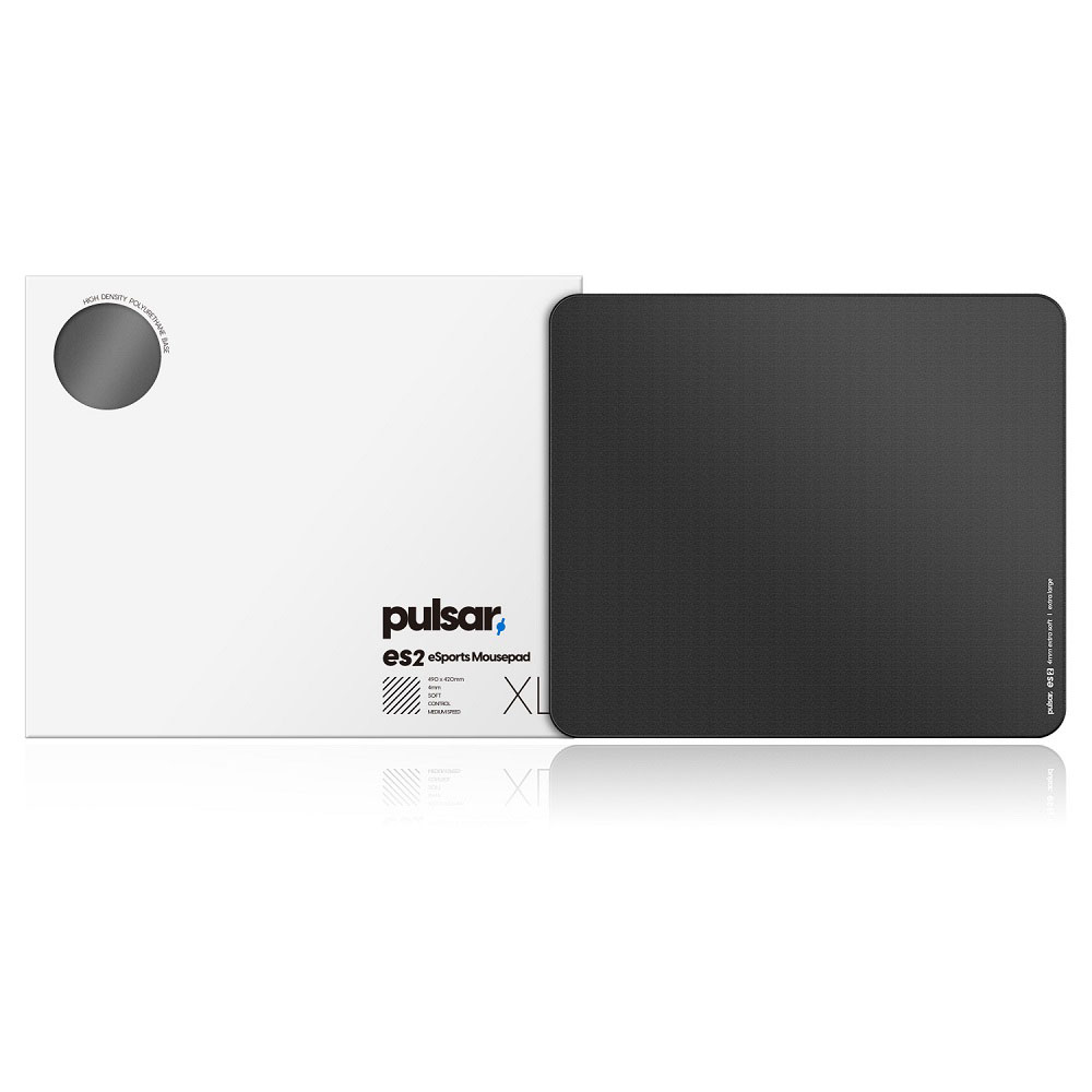 Pulsar Gaming ES2 Mousepad 4mm XL Black (490x420mm) [PES24XLB ...